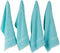 DII Basic Terry Collection Waffle Dishtowel Set, 15x26, Solid Aqua, 4 Piece