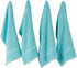 DII Basic Terry Collection Waffle Dishtowel Set, 15x26, Solid Aqua, 4 Piece