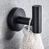 Marmolux Acc - Towel Hook Black Bathroom Single Coat Hooks Bath Kitchen Small Hand Towel Holder Hat Door Hanger Rack Home Storage Stainless Steel Bathroom Hardware Set Wall Mount Matte Black