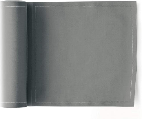 MY DRAP Cotton Luncheon Napkins, Washable and Reusable (25 Napkins, Grey)