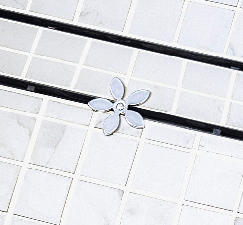 DrainWig 1776A12-AMZ Shower Drain Protectors as Seen on Shark Tank, Disposable Hair Catchers, Flower, Silver, Pack of 2