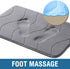 Memory Foam Bath Mat for Bathroom Non Slip Bath Rug Velvet Thick Soft and Comfortable Water Absorbent Machine Washable Easier to Dry Floor Rug Mats Waved Pattern, 24x17 Inches, Grey