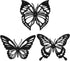 3 Pieces Butterfly Metal Wall Decor Black Butterfly Metal Wall Art Nature Butterfly Hanging Wall Decor for Modern Farmhouse Rustic Home Office Living Room Bathroom Bedroom Indoor Outdoor Decor