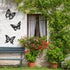 3 Pieces Butterfly Metal Wall Decor Black Butterfly Metal Wall Art Nature Butterfly Hanging Wall Decor for Modern Farmhouse Rustic Home Office Living Room Bathroom Bedroom Indoor Outdoor Decor