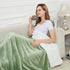 RONGTAI Sherpa Fleece Soft Plush Fluffy Blanket Throw Lightweight Warm Blankets for Winter?Grass Green-Twin?60" x 80"?