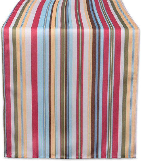 DII Summer Stripe Outdoor Tabletop Collection, Stain Resistant & Waterproof, 14x72", Stripe