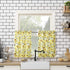 No. 918 Sunbeam Sunflower Print Semi-Sheer Rod Pocket Kitchen Curtain Valance and Tiers Set, 54 in x 24 in (3 Piece), Yellow