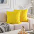 Home Brilliant Yellow Fur Pillow Covers Furry Fuzzy Accent Throw Pillow Covers Easter Decorations Decorative for Couch Sofa Bed, Set of 2 (18 x 18 Inch, Yellow)