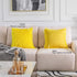 Home Brilliant Yellow Fur Pillow Covers Furry Fuzzy Accent Throw Pillow Covers Easter Decorations Decorative for Couch Sofa Bed, Set of 2 (18 x 18 Inch, Yellow)