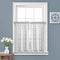 Vue Trellis Clip Small Panel Tiers Privacy Window Treatment Pair Bathroom, Living Room, 52 in x 24 in, Grey