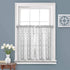 Vue Trellis Clip Small Panel Tiers Privacy Window Treatment Pair Bathroom, Living Room, 52 in x 24 in, Grey