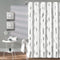 Lush Decor Pineapple Toss Shower Curtain - Fabric Metallic Print Design, 72? x 72?, Silver and White (16T004356)