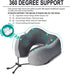 NAPFUN Neck Pillow for Traveling, Upgraded Travel Neck Pillow for Airplane 100% Pure Memory Foam Travel Pillow for Flight Headrest Sleep, Portable Plane Accessories, Light Grey