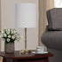Amazon Brand Ravenna Home Contemporary Metal Table Lamp with Acrylic Accents, LED Bulb Included, 19.5"H, Antique Brass