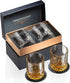 Whiskey Glasses Gift Set of 2 Rocks Glasses // 10oz Crystal Old Fashioned Whiskey Glasses with a Classy Gift Box // Perfect for Scotch, Bourbon, Cognac and Lowball Glass Cocktails // Best Whiskey Gift
