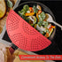 Splatter Screen for Frying Pan 11 3/4-Inch - Grease Splatter Guard - Foldable Splatter Screen Strainer - Bacon Silicone Splatter Screen with Folding Handle - Oil Screen for Skillet - Fry Splash Guard