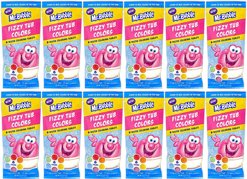 Mr. Bubble Fizzy Tub Colors (12 Packets, 9 Tablets Each)