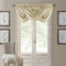 Elrene Home Fashions Versailles Room-Darkening Faux-Silk Waterfall Window Valance, Accessory for Bedroom or Living Room Windows with Rod Pocket Tabs, 52" x 36", Ivory, 1 Panel