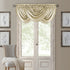 Elrene Home Fashions Versailles Room-Darkening Faux-Silk Waterfall Window Valance, Accessory for Bedroom or Living Room Windows with Rod Pocket Tabs, 52" x 36", Ivory, 1 Panel