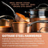 Gotham Steel Hammered Copper Collection 10 Nonstick Fry Pan with Lid, Premium Cookware, Aluminum Composition with Induction Plate for Even Heating, Dishwasher & Oven Safe