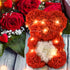 Rose Flower Bear- Rose Bear-Gifts for Girls, Women,mom,Girlfriends,Rose Teddy Bear-10 Gift Box (red, 10inch)