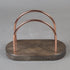 Creative Home 50303 Chestnut Wood with Copper Plated Wire Tabletop Napkin Holder Stand Tissue Paper Dispenser, 4" x 7-1/4" x 5-1/4" H, Brown