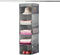Zober 5 Shelf Hanging Closet Organizer Space Saver, Roomy Breathable Hanging Shelves With (6) Side Accessories Pockets, And 2 Sturdy Hooks, For Clothes Storage, And Shoes, Etc. 12 x 11 ½ x 42 In, Gray