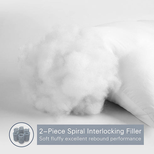 Edow Luxury Soft Pillows for Sleeping, Fluffy Down Alternative Polyester Fiber Filled Pillow, Home&Hotel-Collection, Machine Washable