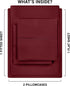 Utopia Bedding Full Bed Sheets Set - 4 Piece Bedding - Brushed Microfiber - Shrinkage and Fade Resistant - Easy Care (Full, Burgundy)