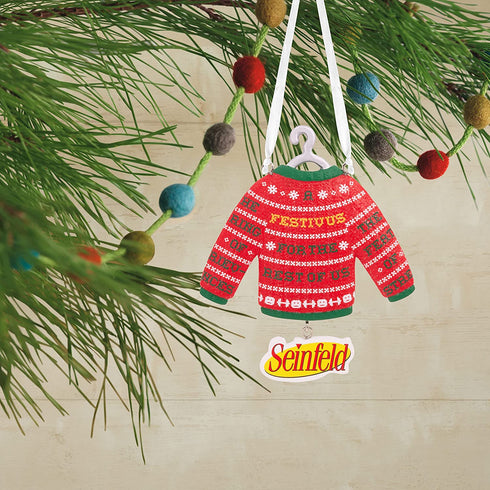 Hallmark Seinfeld Festivus for The Rest of Us Sweater Christmas Ornament