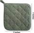 DII Basic Terry Collection Quilted 100% Cotton, Potholder, Artichoke Green, 3 Piece