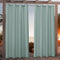 Nicole Miller Canvas Indoor/Outdoor Grommet Top Curtain Panel Pair, 54"x108", Spa