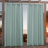 Nicole Miller Canvas Indoor/Outdoor Grommet Top Curtain Panel Pair, 54"x108", Spa