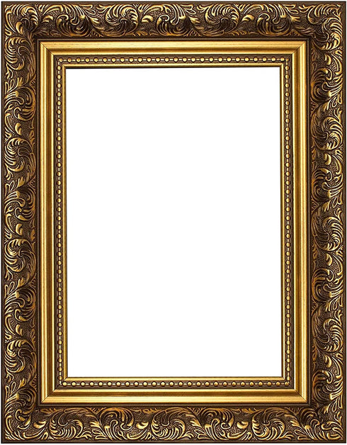 Certificate Frames Ornate Swept Antique Style French Baroque Style Picture /Photo /Poster Frame With A High Clarity Styrene Shatterproof Perspex Sheet (21.6 x 27.9cm) 8.5" x 11" Gold