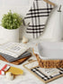 DII Home Sweet Farmhouse Collection Kitchen, Oven Mitt/Pot Holder/Dishtowel Set, Black, 4 Piece