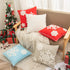 Afirmly 18x18,Cotton Christmas Blessing Throw Pillow Cover for Bed Sofa Cushion Car Snowflake Embroideried Pillowcases ,1pair Grey