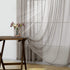 Taupe Curtains 84 Inches Long for Living Room 2 Panels Rod Pocket Linen Look Weave Textured Window Drape Light Filtering Curtain Semi Sheer for Bedroom Dining Rustic Farmhouse Style 52x84 Length Brown