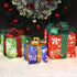 gresonic Christmas Lighted Pop Up Gift Boxes Decorations, Set of 3 Tinsel Present Box, Pre-lit 48 LED Light Up Tree Skirt Ornament, Indoor Outdoor Red Green & Blue for Holiday Party Xmas Home Yard