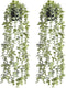 Tengda Fake Potted Plants 2Pcs Artificial Hanging Eucalyptus Vines Floor Greenery for Front Door Room Farmhouse Indoor Outdoor Décor (Eucalyptus)
