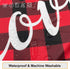 Baccessor Happy Valentines Day Shower Curtain Buffalo Plaid Romantic Love Heart Shower Curtain Waterproof Washable Farmhouse Fabric Bathroom Decor with Hooks 72x72 Inch