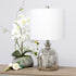 Elegant Designs LT3335-MUR Textured Glass Table Lamp, Mercury/White