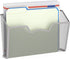 3 Pack - SimpleHouseware Wall Mount Single Pocket File Organizer Holder, Silver