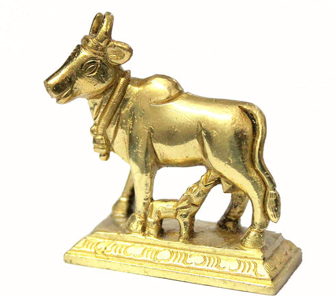 StonKraft Brass Kamdhenu Kamadhenu Idol Murti Statue (2.5")