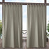 Exclusive Home Curtains Indoor/Outdoor Solid Cabana Tab Top Curtain Panel Pair, 54x120, Taupe