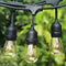 Outdoor Edison String Lights 48FT - Patio Lights 18 Bulbs 15 Sockets Commercial Weatherproof Outdoor String Lights for Backyard Garden Party Lighting