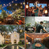Outdoor Edison String Lights 48FT - Patio Lights 18 Bulbs 15 Sockets Commercial Weatherproof Outdoor String Lights for Backyard Garden Party Lighting