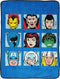 Marvel Comics Avengers Throw Blanket - Measures 46 x 60 inches, Kids Bedding Features Captain America, Black Panther, & Doctor Strange - Fade Resistant Super Soft Fleece (Official Marvel Product)