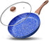 MICHELANGELO Small Frying Pan with Lid, 8 Inch Frying Pan with 100% APEO & PFOA-Free Stone-Derived Nonstick Interior, Stone Frying Pan, Small Egg Pan 8 Inch, Granite Frying Pan Nonstick - 8 IN