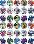 30 x Edible Cupcake Toppers Themed of Transformers Yberverse Collection of Edible Cake Decorations | Uncut Edible on Wafer Sheet
