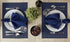 DII PVC Tabletop Collection Woven Indoor/Outdoor, Placemat Set, 13x17.25, Nautical Blue, 6 Piece